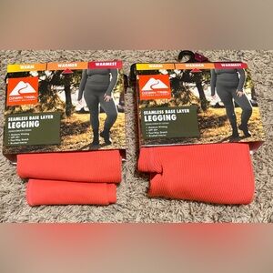 Ozark Trail Women's Ribbed Warmer Thermal Seamless Fleece Bottoms (2) Size: S